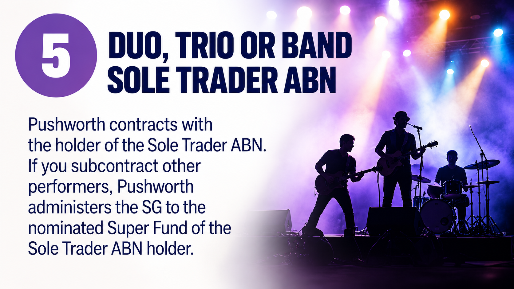 Super Live Guide - Duo Trio or Band Sole Trader ABN