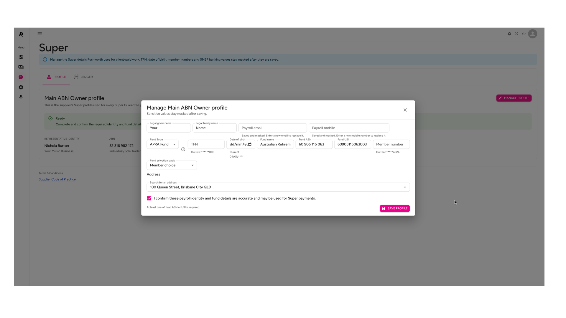 Artist Superannuation Provision