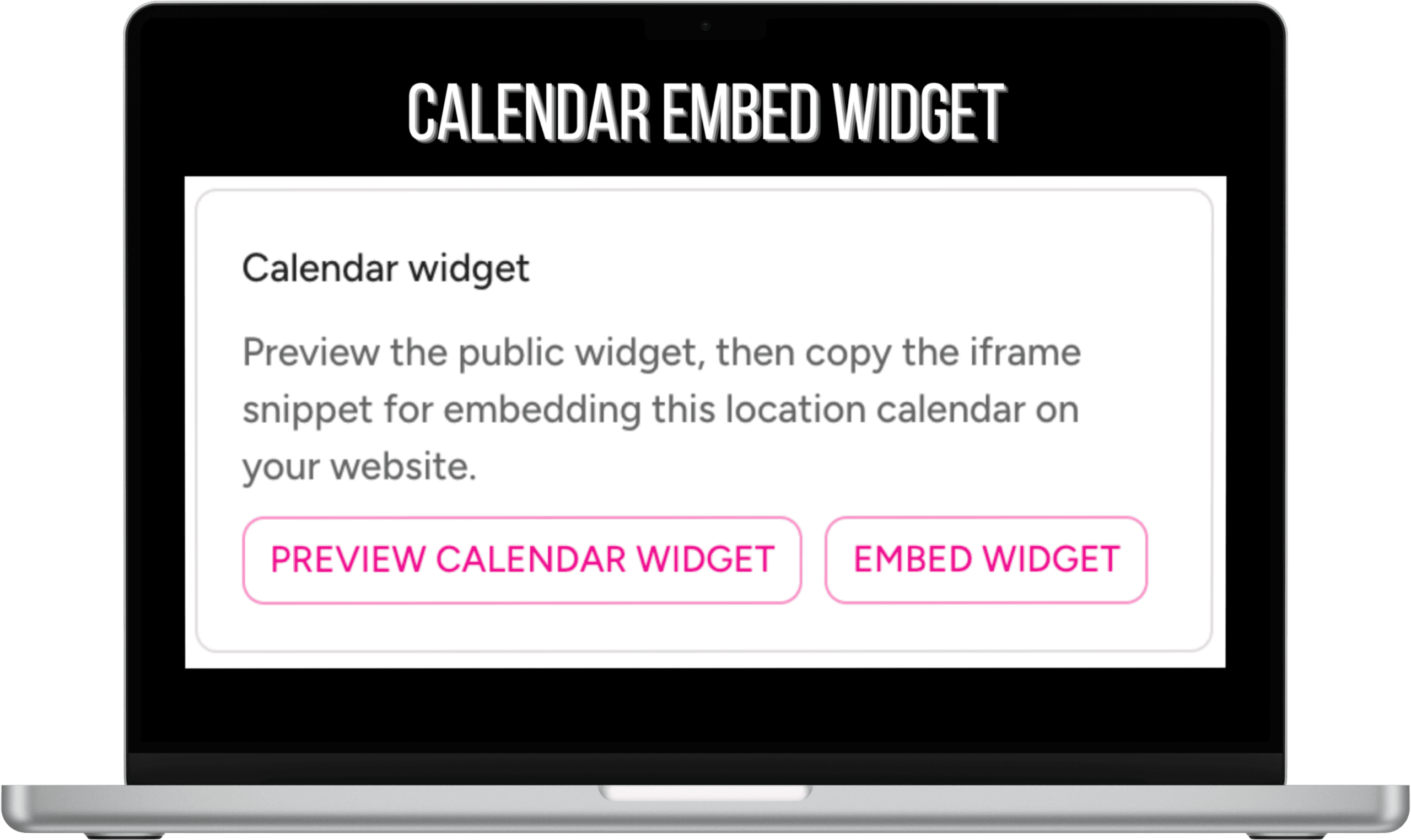Calendar Embed Widget