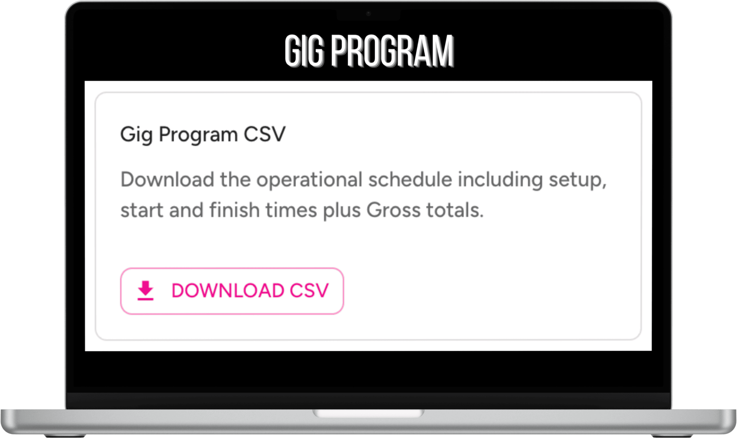 Gig Program CSV