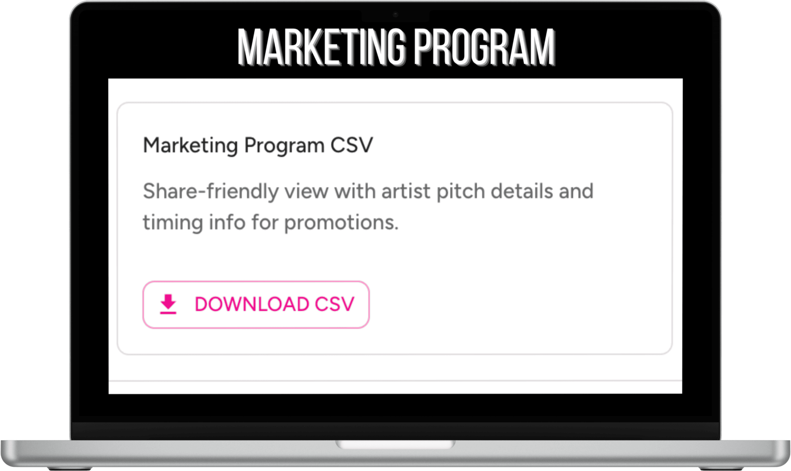 Marketing Program CSV