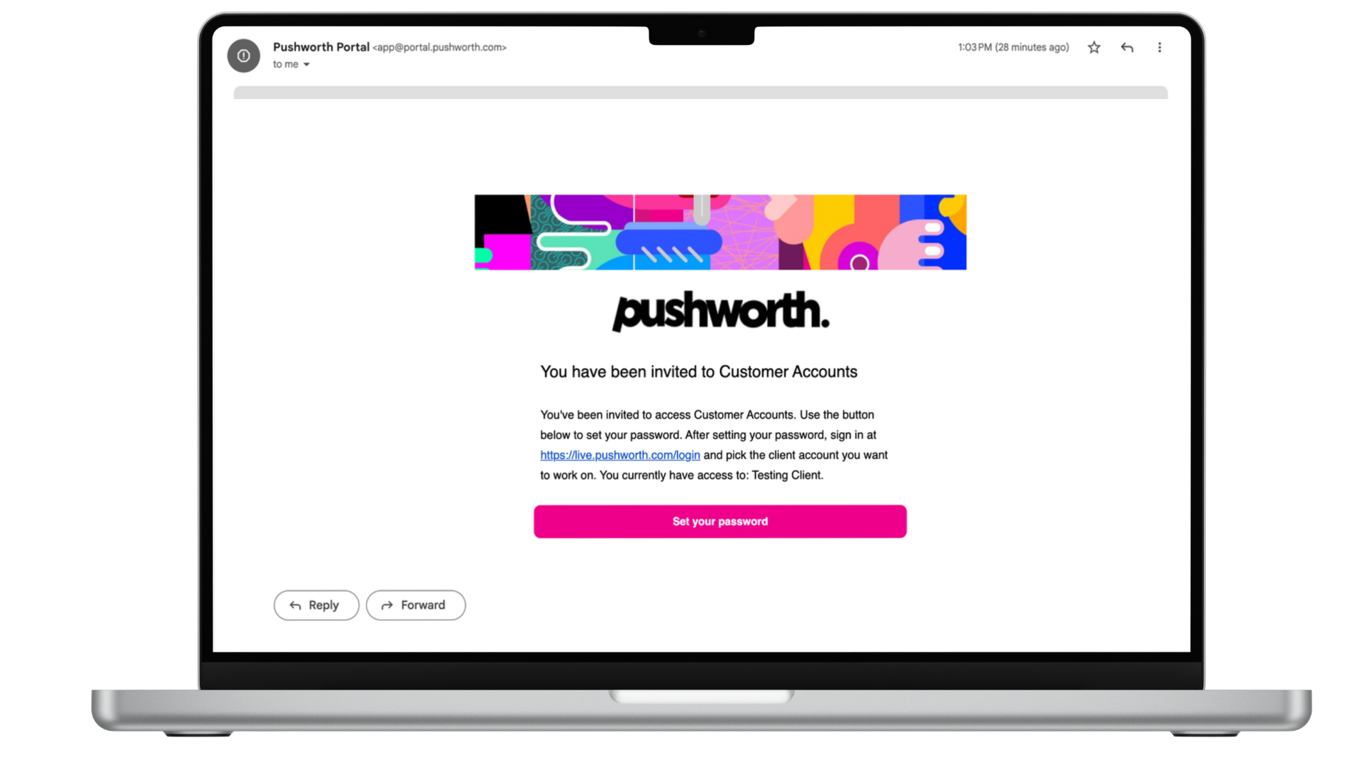 Pushworth Portal invitation
