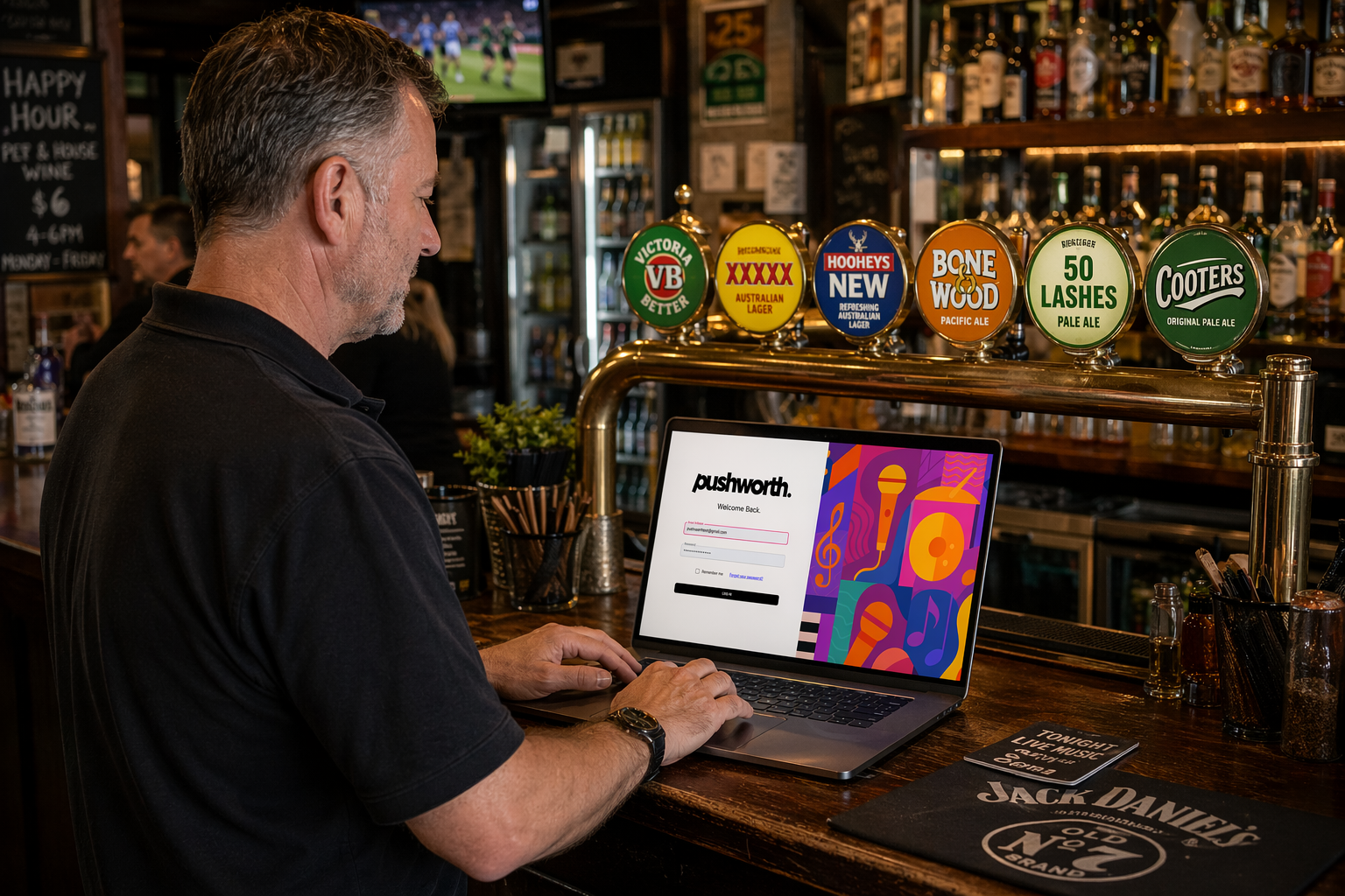 Venue Manager using Pushworth Live