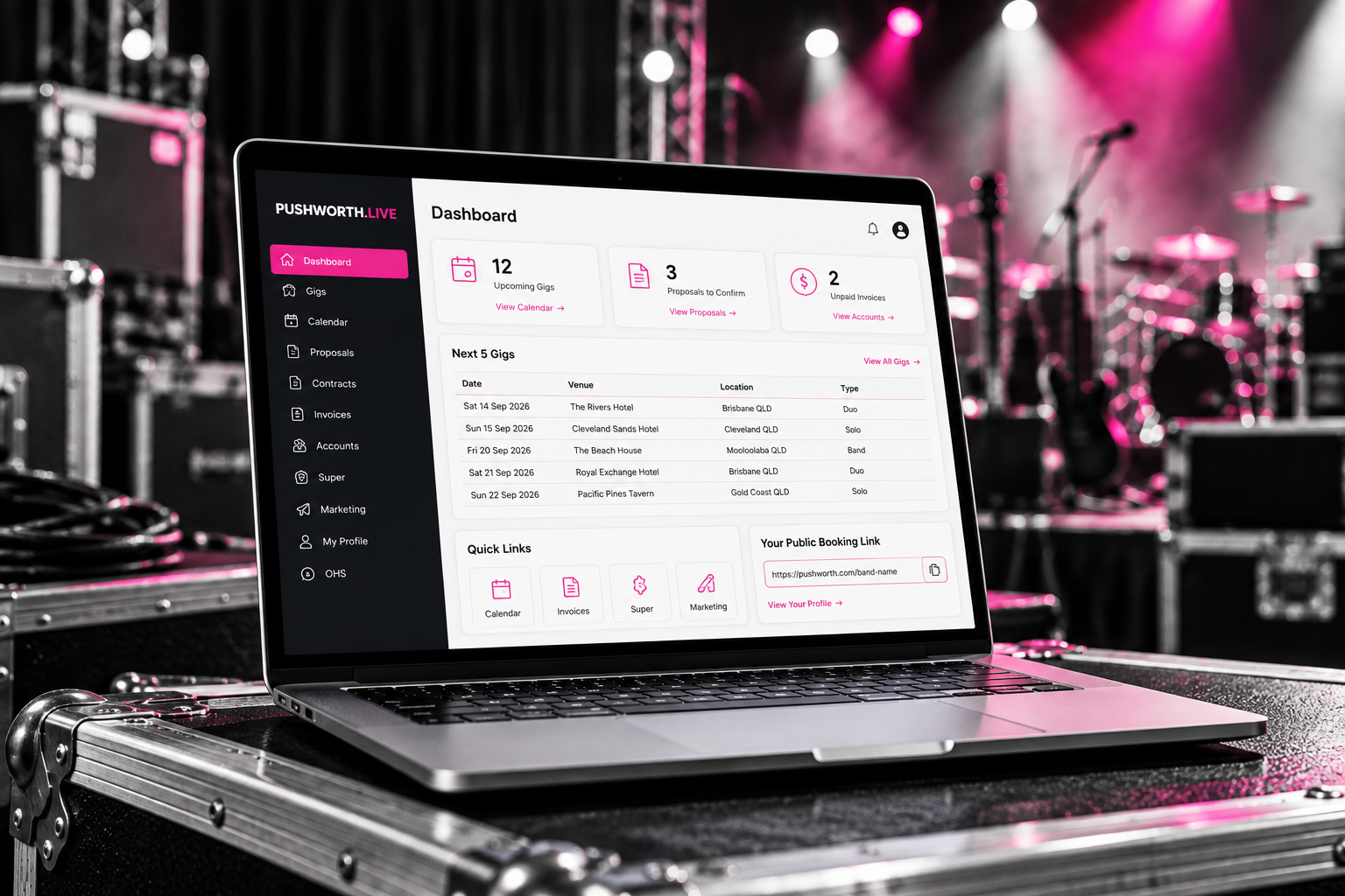 Pushworth Live Client Portal