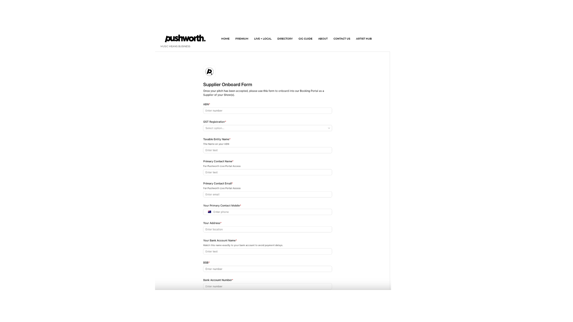 Update Taxable Entity Details