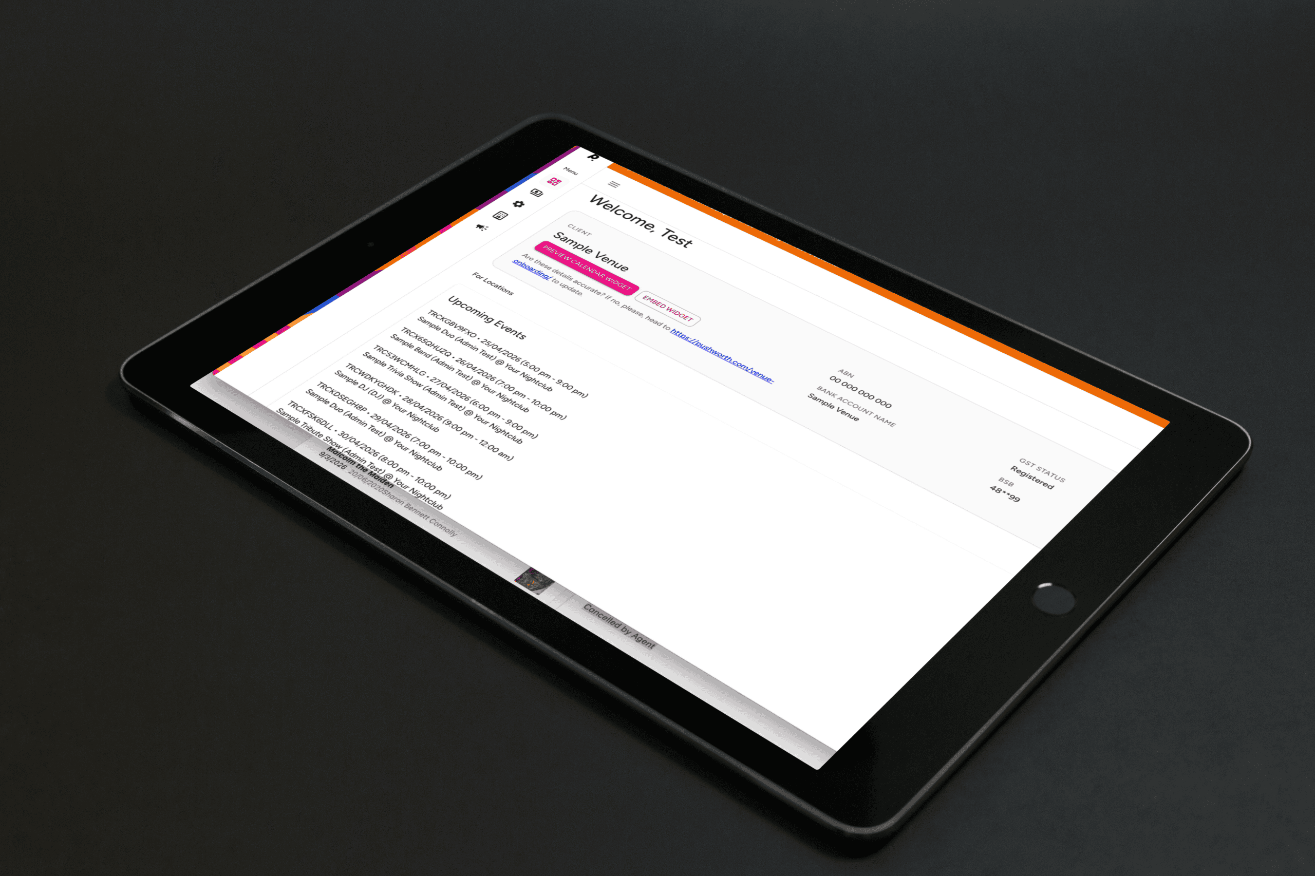 Pushworth Live Venue Dashboard